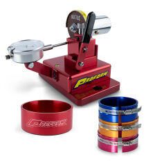 Piston Ring filers, ring compressors, squaring tools, and piston vises.