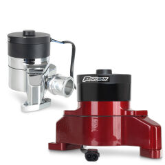 Electric Water Pumps 35 GPM bolt-on pumps in five finishes.