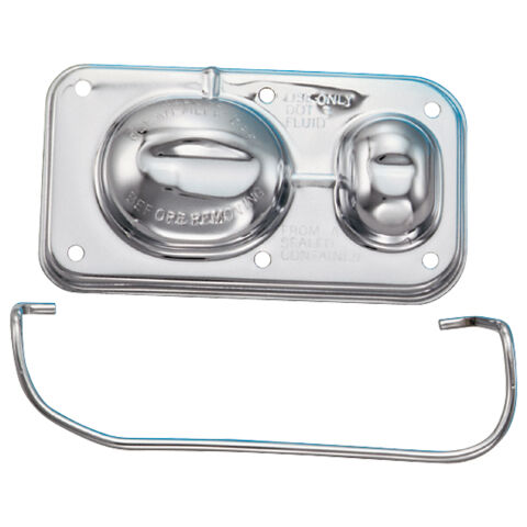 Master Cylinder Cover; Single Bail Style; For Power Disc Brakes; 3-3/8in. X&nbsp;5in.