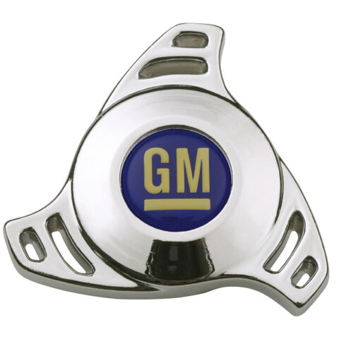 Carburetor Air Cleaner Center Nut; Large High Tech Style; GM Logo Center;&nbsp;Chrome