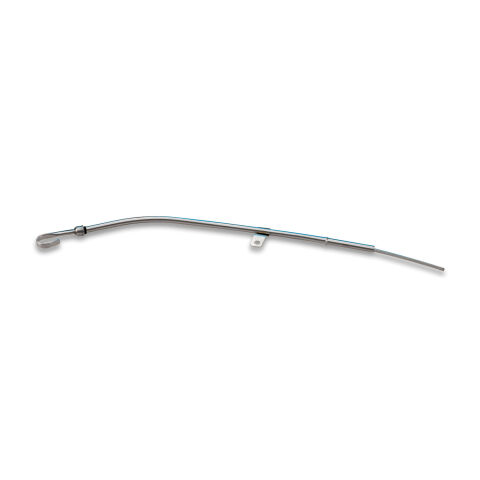 Engine Oil Pan Dipstick and Tube Kit; Chrome; Steel; For Small Block Chevy&nbsp;78-82