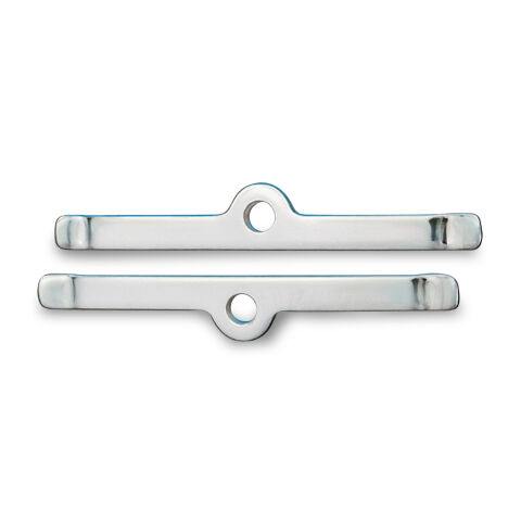 Engine Valve Cover Holdown Clamps; Chrome without Logo; SB Chevy; 4&nbsp;Pcs