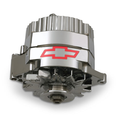 Alternator; 60 AMP; GM 1 Wire Style; GM Bowtie Logo; Chrome Finish; 100%&nbsp;New