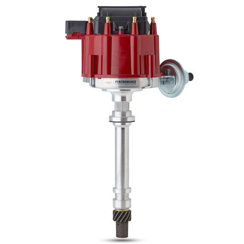 HEI Distributor; Chevy Small and Big Block V8 ; Melonized Steel Gear; Red Cap