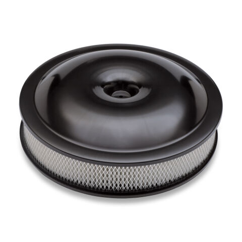Engine Air Cleaner Kit; Super-Light Series; 14 Inch; Aluminum; Black; No&nbsp;Logo