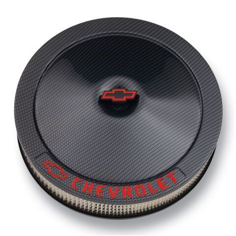 Engine Air Cleaner Kit; Carbon-Style; 14 In; Aluminum; Black;&nbsp;Bowtie