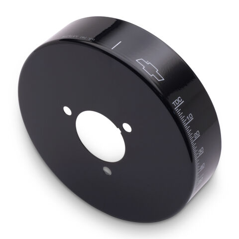 Engine Harmonic Balancer Cover; For SB Chevy using 8 Inch Damper; Black