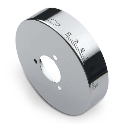 Engine Harmonic Balancer Cover; For BB Chevy using 8 Inch Damper;&nbsp;Chrome