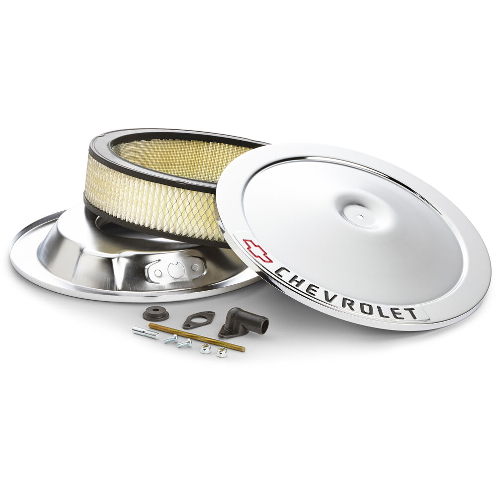 Carburetor Air Cleaner Kit; 14 Inch Diameter; 'Chevrolet