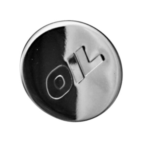 Engine Oil Filler Cap; Chrome; Steel; Push-In Style; Fits 1-1/4in. Diameter&nbsp;Hole