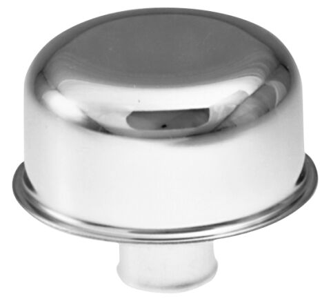 Engine Valve Cover Breather; 3 In Dia; No Logo; 3/4 OD Neck for PCV Hole;&nbsp;Chrome