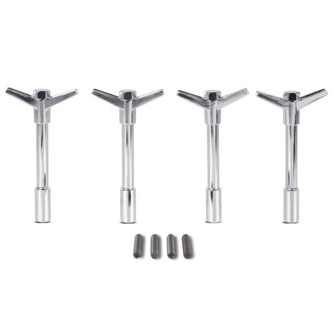 Valve Cover Wing Nuts; Deluxe 2 Pieces Style; Chrome; 5/16-18 Thread; Pack of&nbsp;4