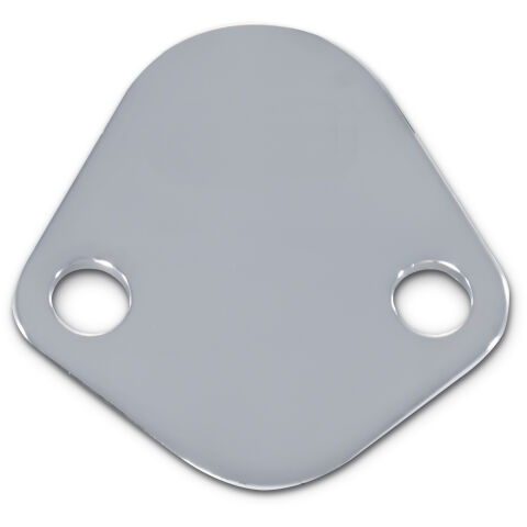 Fuel Pump Block-Off Plate; Chrome; Fits BB&nbsp;Chevy