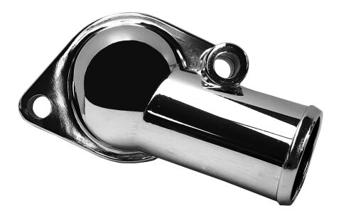 Water Neck; Chrome; O-Ring Style; For SB and BB Chevy Engines; 15 Degree&nbsp;Type