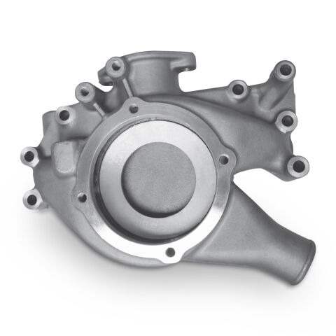 Water Pump Housing; Aluminum; Natural Finish; Fits Mopar B, RB, and&nbsp;HEMI