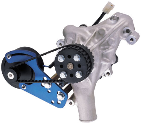 Engine Water Pump Drive Kit; Universal Model; Blue Anodized; 12&nbsp;Volt