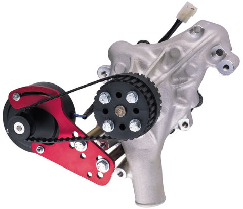 Engine Water Pump Drive Kit; Universal Model; Red Anodized; 12&nbsp;Volt