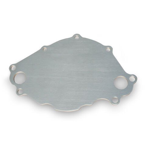 Water Pump Backing Plate; SB Ford Engines; Billet Aluminum; Natural&nbsp;Finish