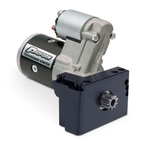 High-Torque Mini Starter; 1.4KW; Fits Chevy V8; Staggered Bolt Mounting Plate