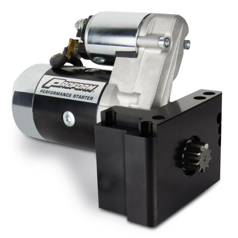 High-Torque Mini Starter; 2.2KW; Fits Chevy V8; Staggered Bolt Mounting Plate