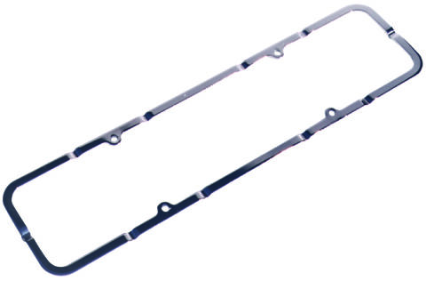 Engine Valve Cover 1-Pc Holdown Clamps; Chrome; Fits SB Chevy Engines; One&nbsp;Pair