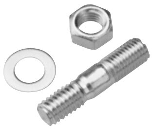 Engine Carburetor Studs with Lock Washers and Nuts; 2 Inch Length; 4 Pieces