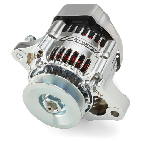 100% NEW, CHROME, 1-WIRE MINI ALTERNATOR, GM 50&nbsp;AMP.