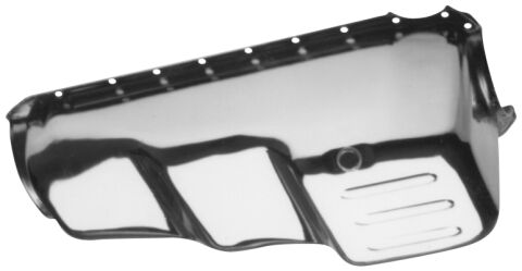 Engine Oil Pan; Street Type Unit; Chrome Plated Steel; Fits Big Block&nbsp;Chevy