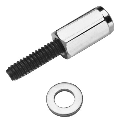 Engine Valve Cover Mini Nuts; Aluminum; Chrome; Studs/Washers Included; 4&nbsp;Pack