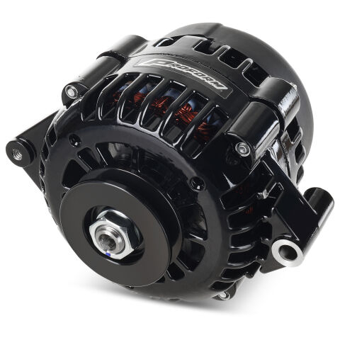 Alternator; 195 AMP; GM 1-Wire Style; Modified CS130D Case; V-Belt Pulley; Black