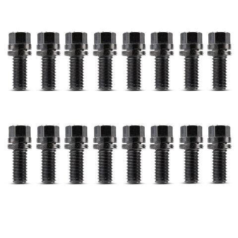 Wedge-Locking Header Bolts; Hex Head; 3/8 dia. X 3/4in Black Oxide; 16&nbsp;Pcs