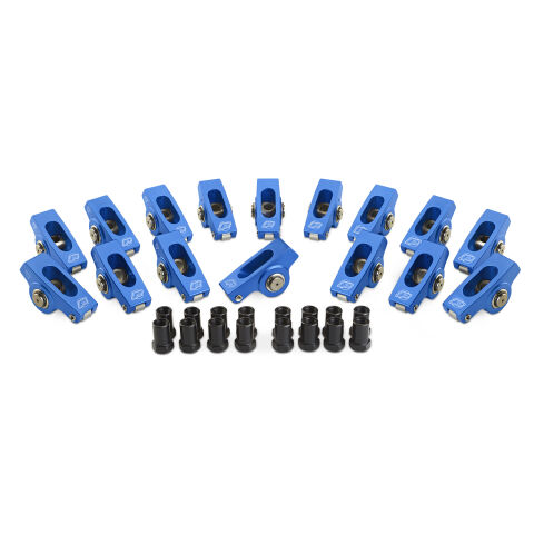 Engine Roller Rocker Arm Set; 1.6 Ratio 7/16 Stud; Aluminum ; Fits SB&nbsp;Chevy