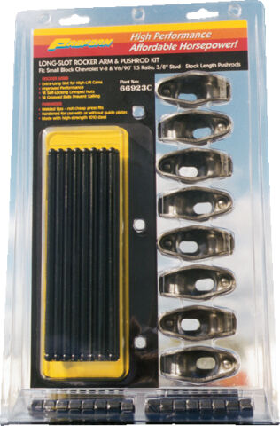 Eng Rocker Arm and Push Rod Kit; Long Slot Style; 1.5 Ratio; 3/8 Stud; SB&nbsp;Chevy