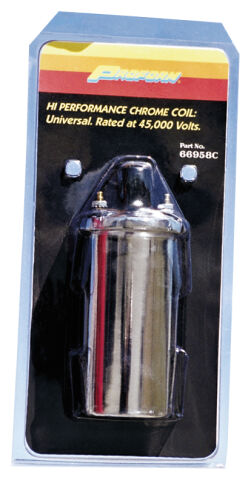 Chrome Ignition Coil; Universal; High Performance 45,000&nbsp;Volts