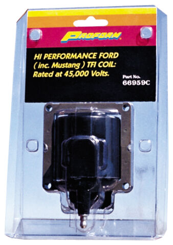 Engine Ignition Coil; Ford Mustang TFI E-Core Style; 45000 Volt;&nbsp;Black