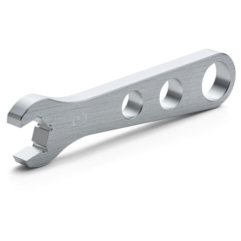 Aluminum AN Hex Wrench For -3AN; 1/2 Inch Fittings; Clear Anodized; Sold&nbsp;Each