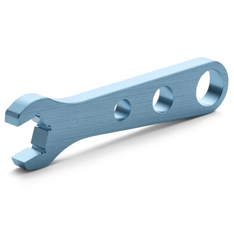 Aluminum AN Hex Wrench For -6AN; 11/16 Inch Fittings; Light Blue Anodized;&nbsp;Each