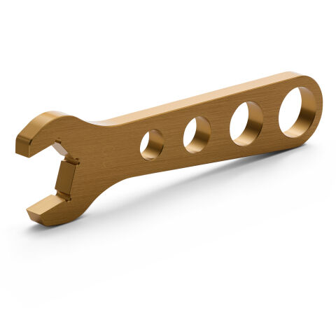 Aluminum AN Hex Wrench For -10AN; 1 Inch Size Fittings; Gold Anodized; Sold&nbsp;Each