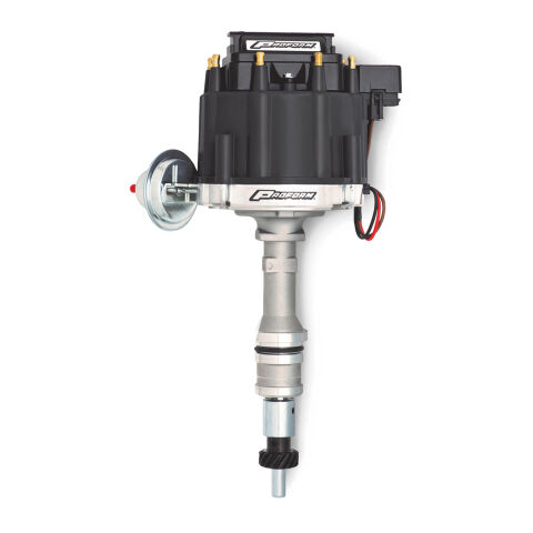 HEI Distributor; Street/Strip; Built-In Coil; Black Cap; For Ford 351W Engine