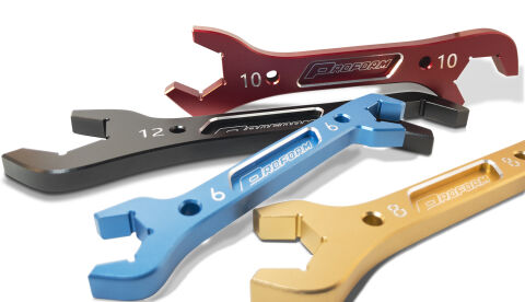 Aluminum AN Wrench Set; 4 Pieces; Includes Size -6AN thru -12AN; Sold as One&nbsp;Set