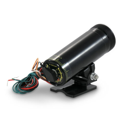 RPM Shift Light; Stand Alone Adjustable Model; Black Body with Yellow&nbsp;Cover