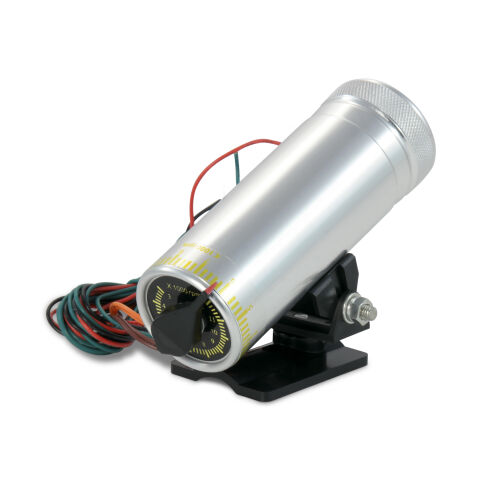 RPM Shift Light; Stand Alone Adjustable Model; Silver Body with Yellow&nbsp;Cover
