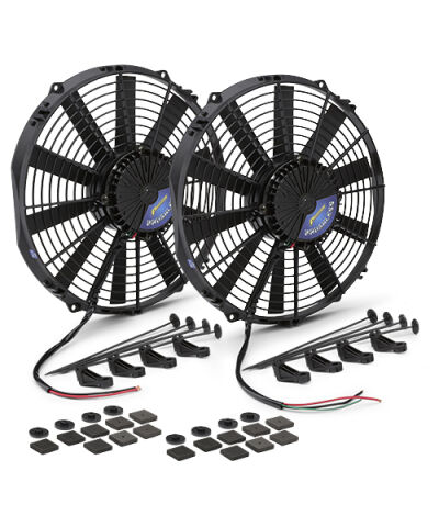 Dual 12 Inch Brushless Electric Radiator Fan; Universal; 12 Volt; 4200&nbsp;CFM