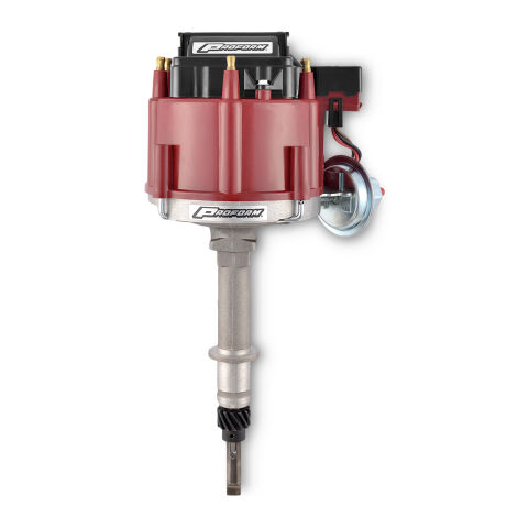 HEI Distributor; Street/Strip; Built-In Coil; Red Cap; For Chevy Inline 6 Engine