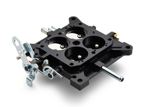 Carburetor Throttle Base Plate; 4150 Model; 650 to 800 CFM; Mech. Sec.;&nbsp;Black