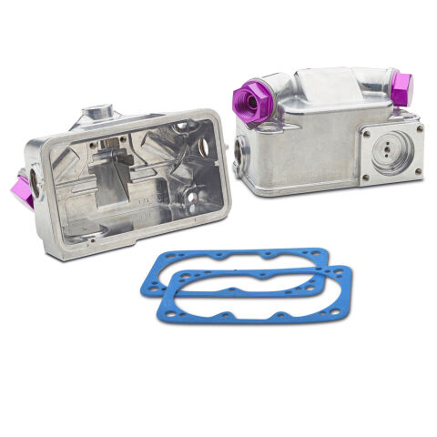 Carburetor Aluminum Fuel Float Bowl Kit; Center Hung Float Model w/Sight&nbsp;Glass