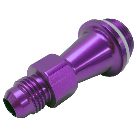 Carburetor Fuel Bowl Inlet Fitting Kit; -6AN Male to 7/ 8-20 Male; Sold&nbsp;Each