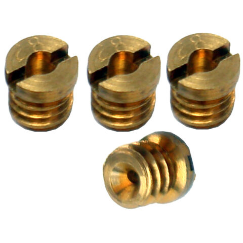 Carburetor Idle Feed Restriction Kit; 0.39 In. Brass Material; Set of 4 Pieces