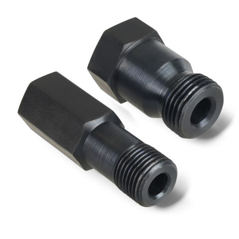 Air Hold Adapter Set; 14mm/18mm Sizes; For Use In Spark Plug Holes; Black&nbsp;Finish
