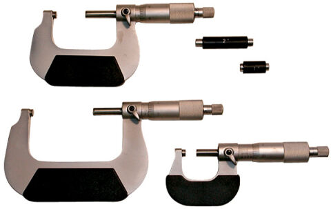 Micrometer; 0 to 3 Inch Range; .0001 Increments; Carrying Case Included